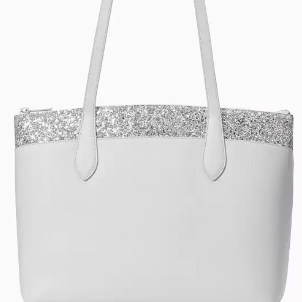 Kate Spade NWT Flash Glitter Tote in Grey - HOST PICK! 🏆 - Picture 3 of 11